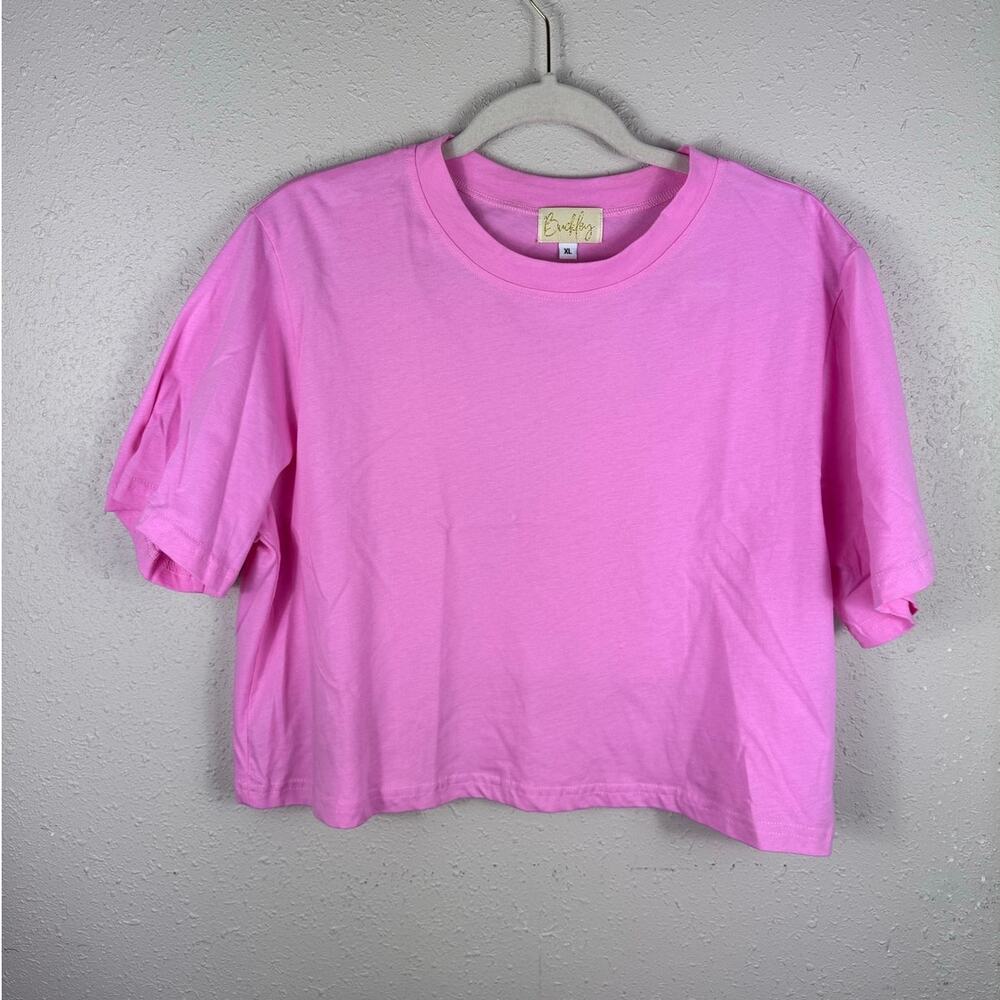 Buckley 100% Cotton Boxy Pink Tee Womens Size XL